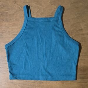 SHEIN Teal Crop Tank Top